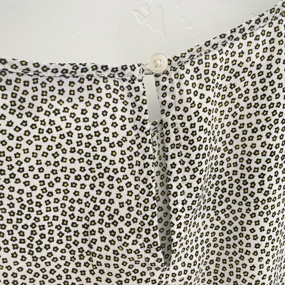 Loft white patterned lightweight blouse perfect for work NWOT small - Picture 7 of 7
